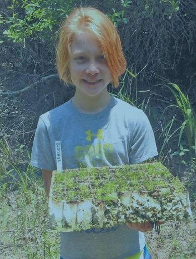 Millie Davidson with Pitcher Plant Seedlings